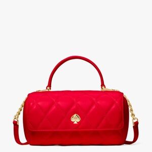 Kate Spade Novelty Valentines Heart Barrel love Quilted Crossbody